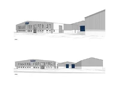 Tente Castors warehouse extension in Peterborough Cambridgeshire