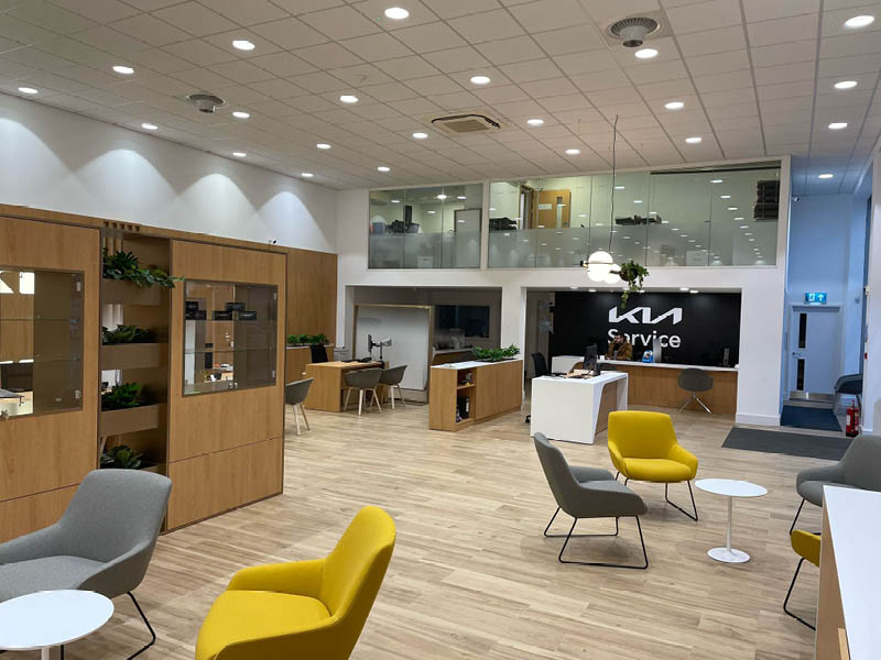 Boongate Kia - commercial renovation fit out project - Peterborough